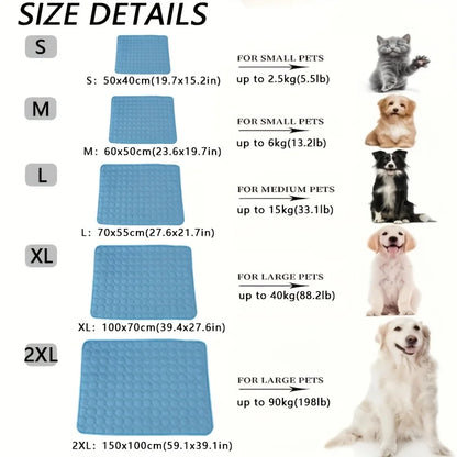 Cooling Gel Pet Mat Summer Cold Bed for Dogs & Cats