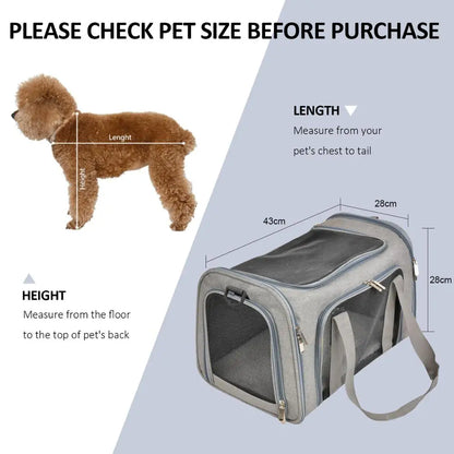 Soft-Sided Pet Carrier Backpack Airline Approved for Dogs & Cats