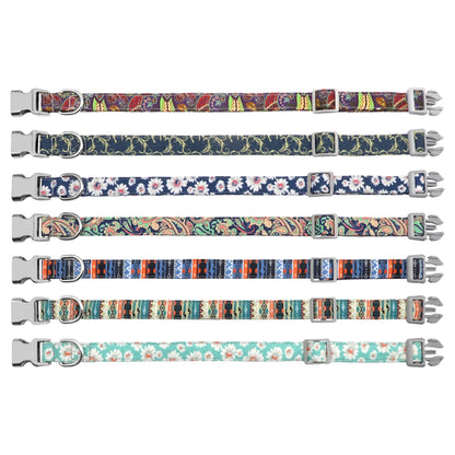 Personalized Adjustable Nylon Dog Collar with Name Buckle