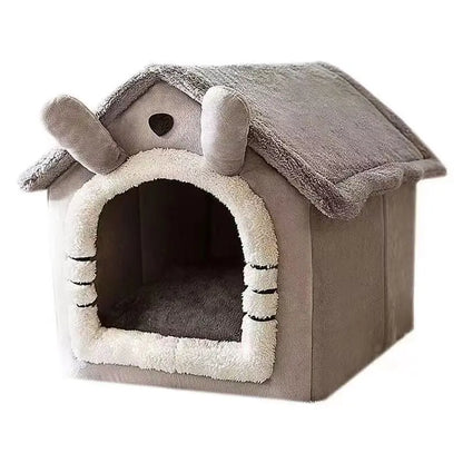 All-Season Dog House Style Bed Removable Washable