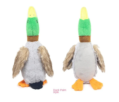 Plush Duck Squeaky Dog Chew Toy with Rope