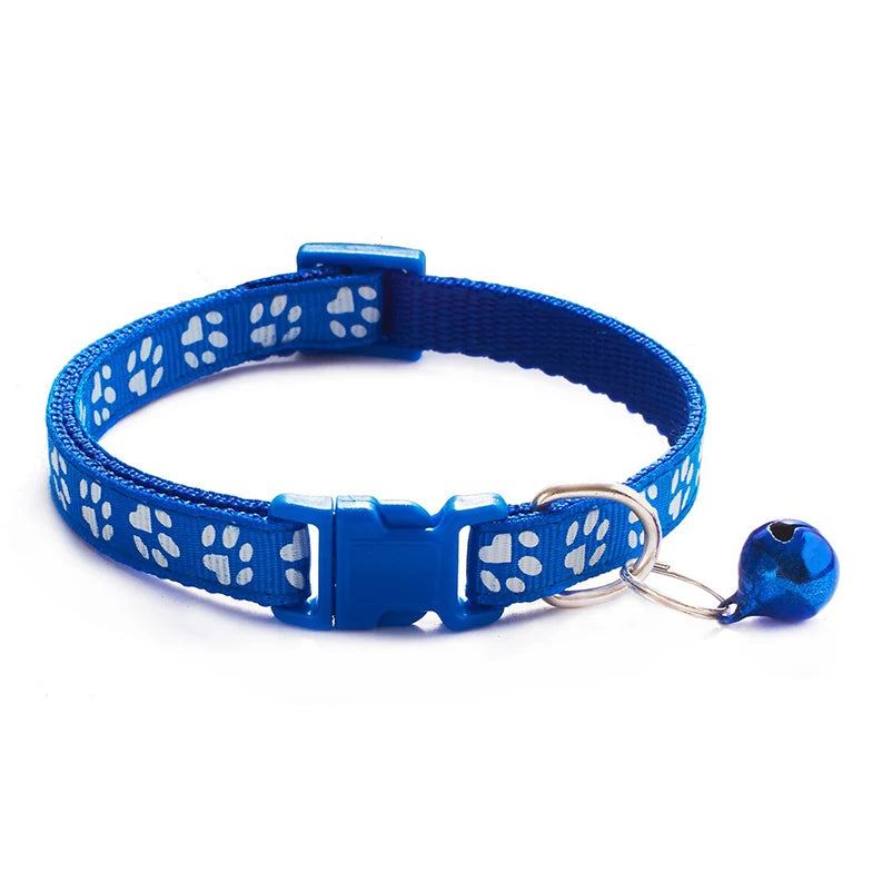 Colorful Adjustable Cat Collar with Bell