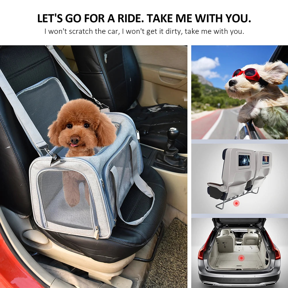 Soft-Sided Pet Carrier Backpack Airline Approved for Dogs & Cats