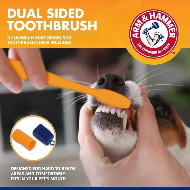 Pet Dental Care Kit Toothpaste Toothbrush & Finger Brush