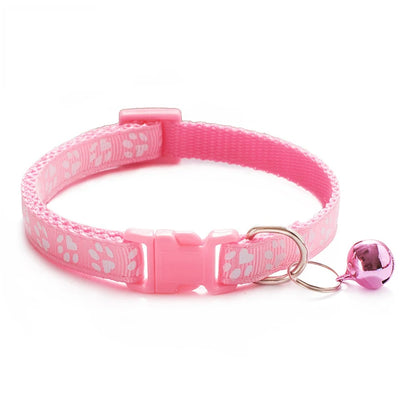 Colorful Adjustable Cat Collar with Bell