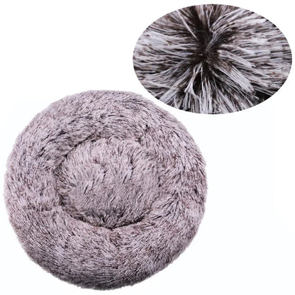 Round Plush Pet Bed 40–90cm for Dogs & Cats