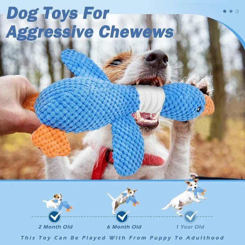 Indestructible Plush Chew Toy for Dogs & Cats