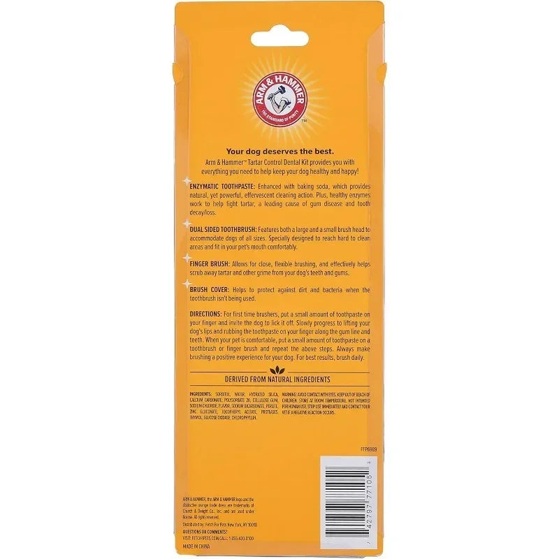 Pet Dental Care Kit Toothpaste Toothbrush & Finger Brush