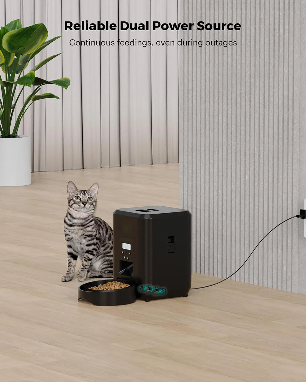 Smart Automatic Pet Feeder for Cats & Dogs Timed Quantitative Food Dispenser