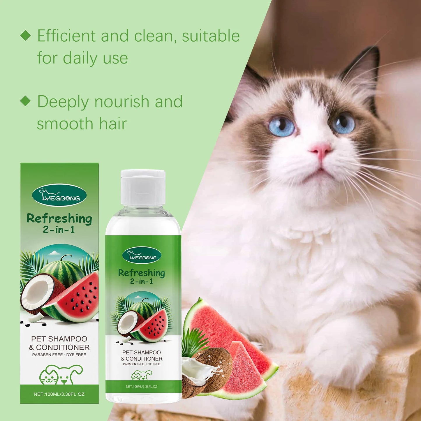 YEGBONG 2-in-1 Pet Shampoo & Conditioner