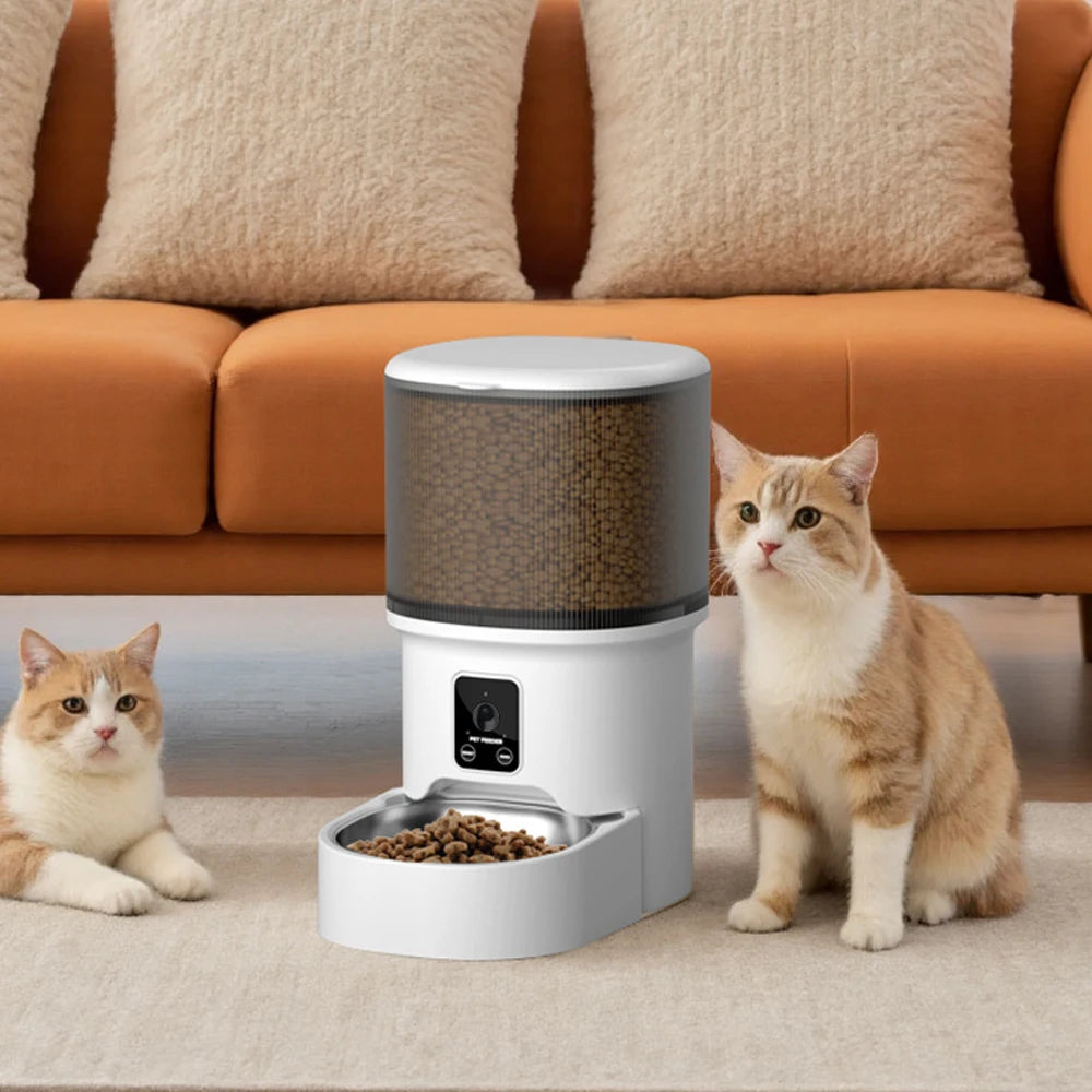 Smart WiFi App Video Pet Feeder Automatic Cat & Dog Food Dispenser with Stainless Steel Bowl