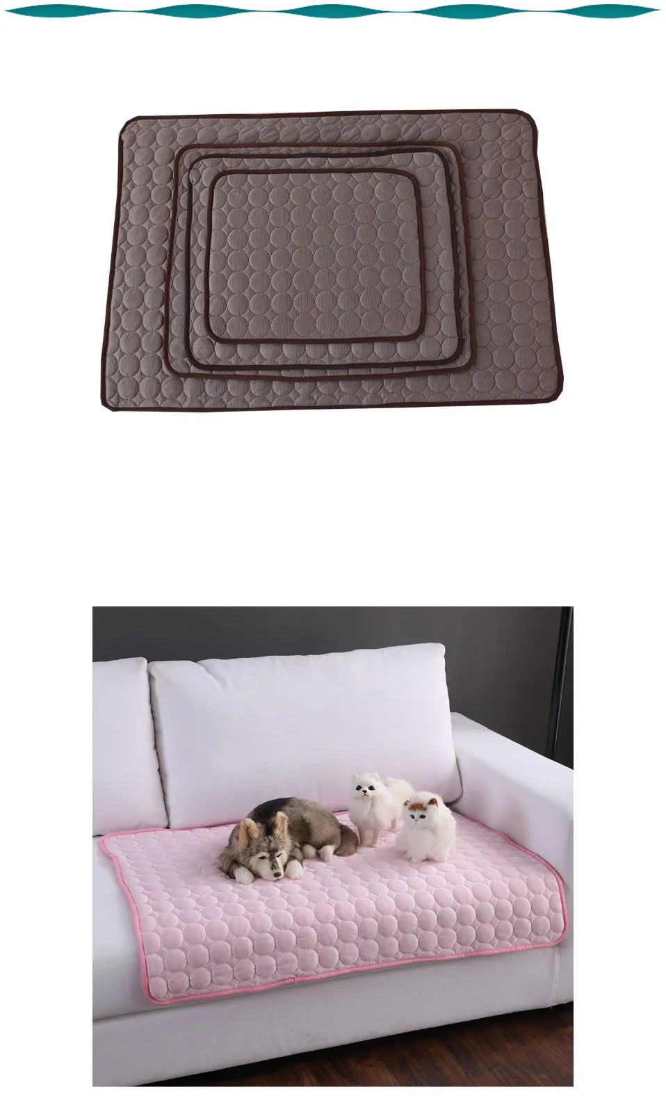 Cooling Gel Pet Mat Summer Cold Bed for Dogs & Cats
