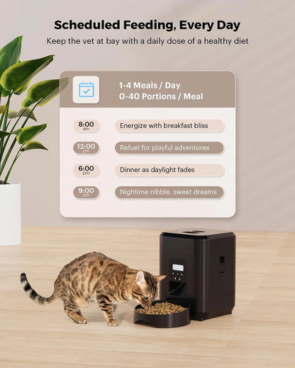 Smart Automatic Pet Feeder for Cats & Dogs Timed Quantitative Food Dispenser