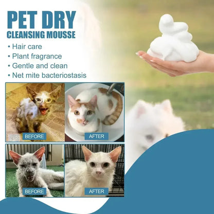 Waterless Pet Shampoo Foam No Rinse Cleaning