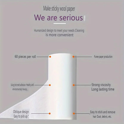 Extra Sticky Lint Roller for Pet Hair Removal 60 Sheets