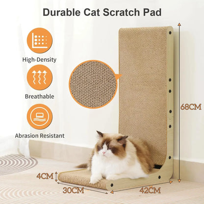 L-Shape Cardboard Cat Scratching Post Large / Small Wear-Resistant Cat Toy