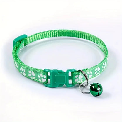 Colorful Adjustable Cat Collar with Bell