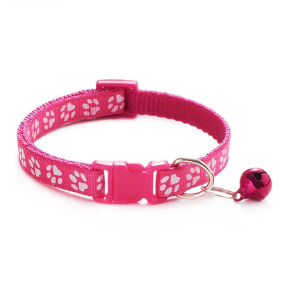 Colorful Adjustable Cat Collar with Bell