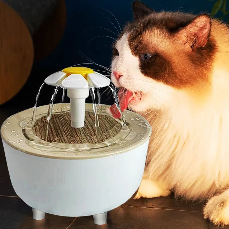 Pets Water Fountain Auto Filter USB Electric Quiet Cat Water Drinker Bowl 1200ml