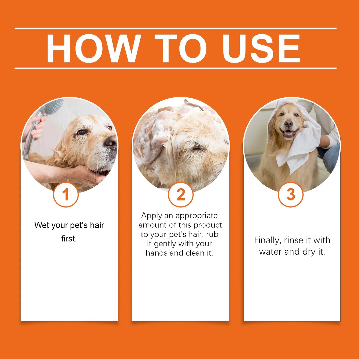 Natural Pet Shampoo for Dogs & Cats Flea & Odor Control