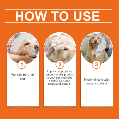 Natural Pet Shampoo for Dogs & Cats Flea & Odor Control