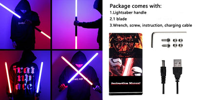 RGB Metal Lightsaber Laser Sword Toy LED Light Stick