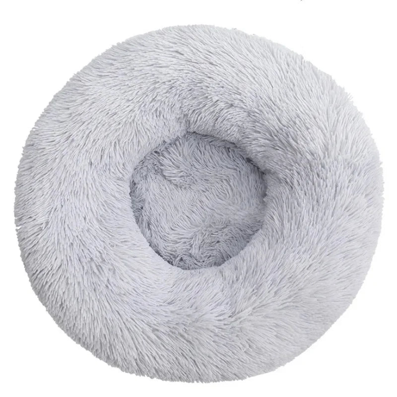 Round Plush Pet Bed 40–90cm for Dogs & Cats