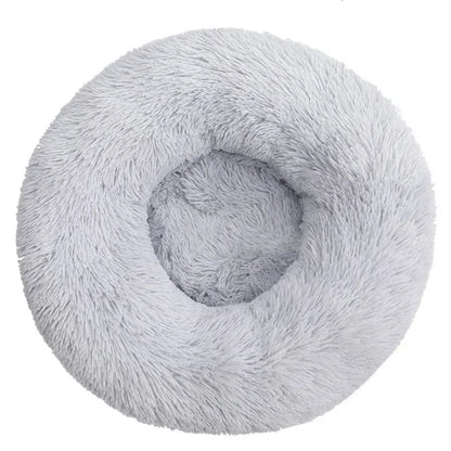 Round Plush Pet Bed 40–90cm for Dogs & Cats