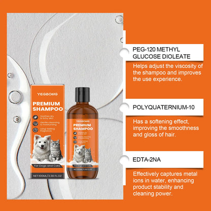 Natural Pet Shampoo for Dogs & Cats Flea & Odor Control