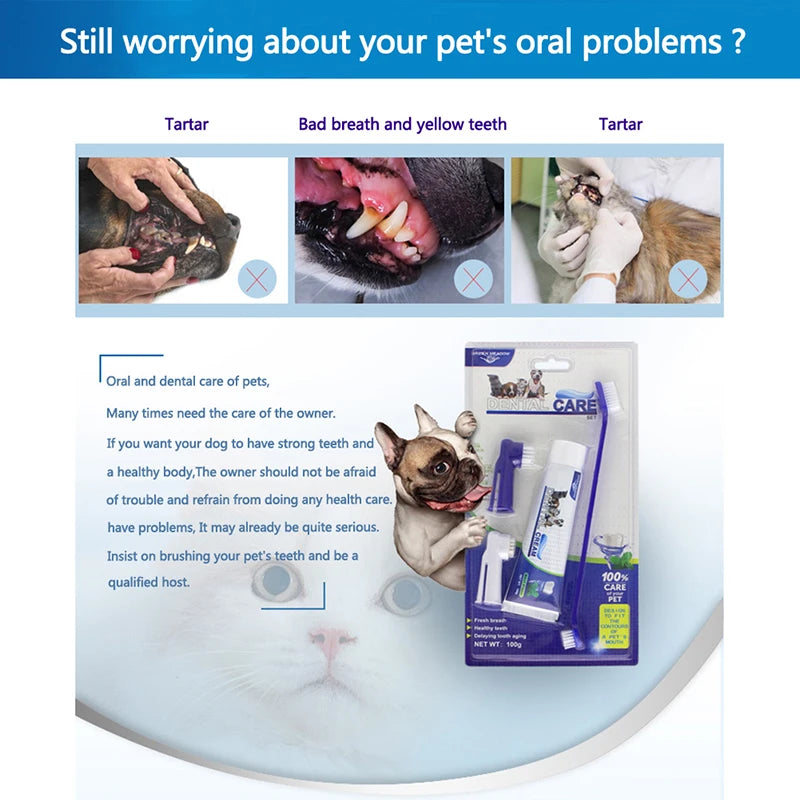 4-Piece Pet Tartar Control Dental Care Kit