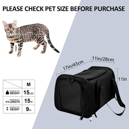 Soft-Sided Pet Carrier Backpack Airline Approved for Dogs & Cats