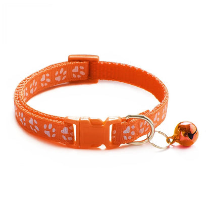 Colorful Adjustable Cat Collar with Bell