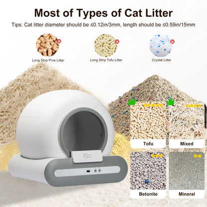 DOEL 65L Smart Self-Cleaning Cat Litter Box with App Control