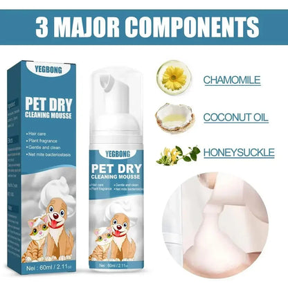 Waterless Pet Shampoo Foam No Rinse Cleaning