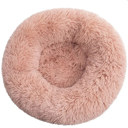 Round Plush Pet Bed 40–90cm for Dogs & Cats