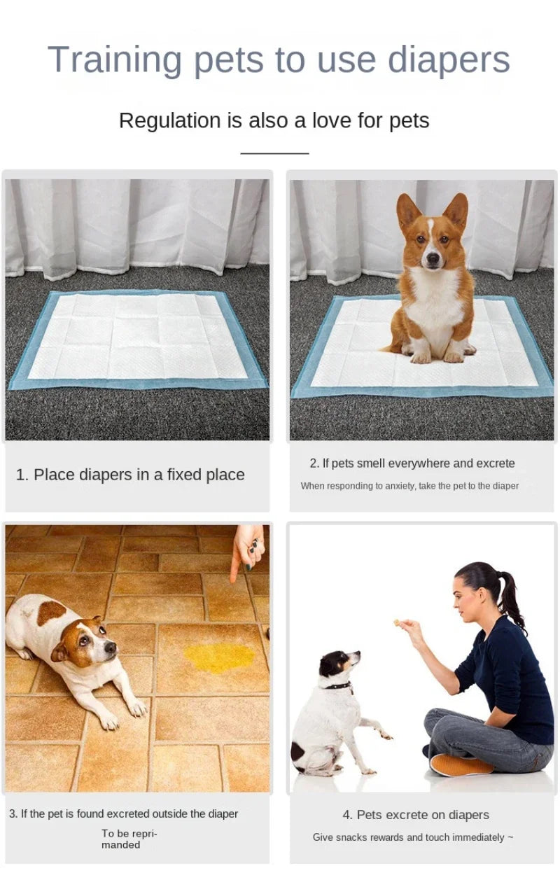 Disposable Puppy Training Pee Pads Quick Dry Multi Size Pack