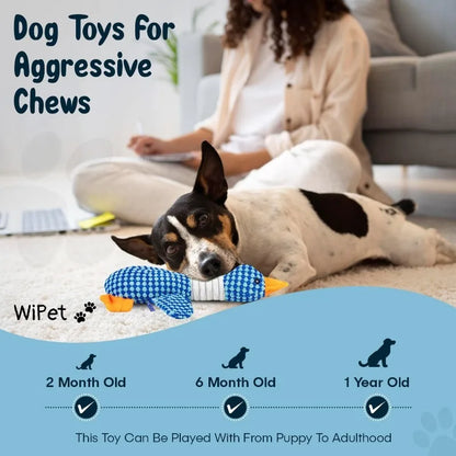 Indestructible Plush Chew Toy for Dogs & Cats