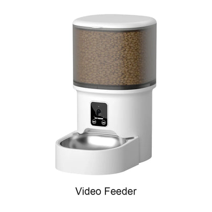 Smart WiFi App Video Pet Feeder Automatic Cat & Dog Food Dispenser with Stainless Steel Bowl
