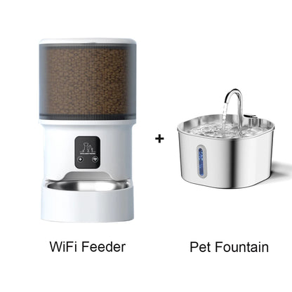 Smart WiFi App Video Pet Feeder Automatic Cat & Dog Food Dispenser with Stainless Steel Bowl