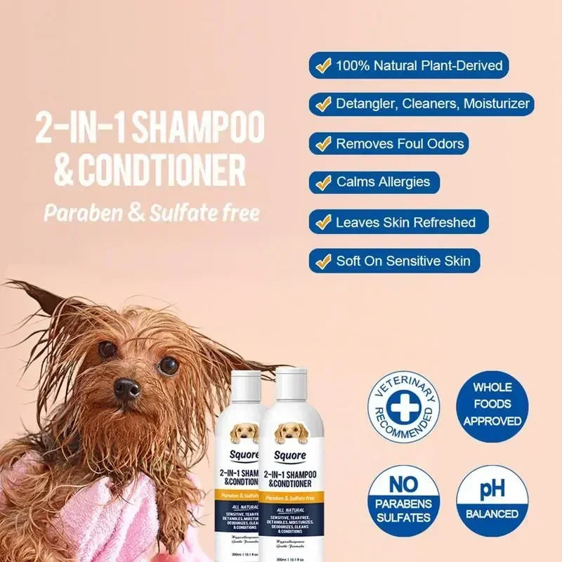 2-in-1 Puppy Shampoo and Conditioner for Sensitive Skin