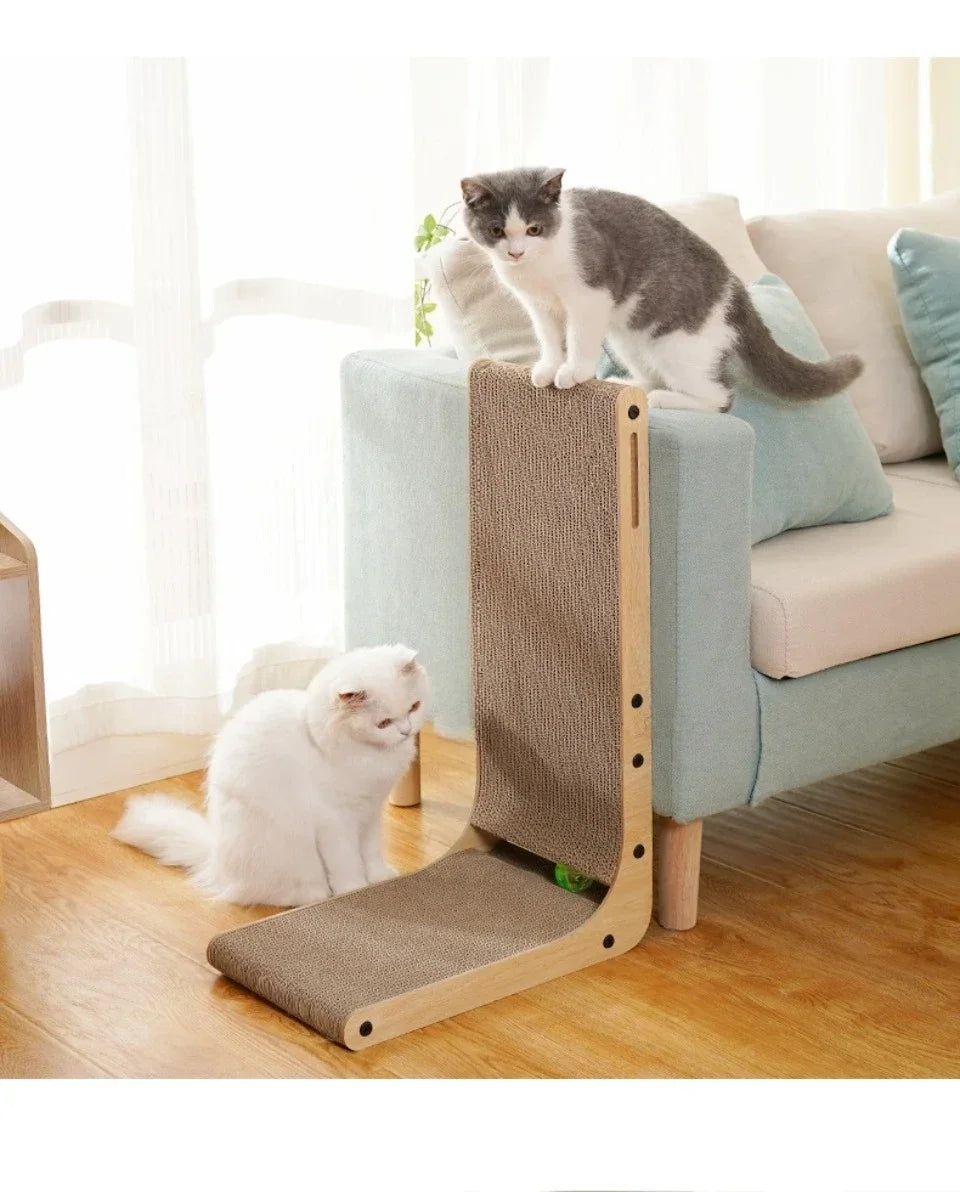 L-Shape Cardboard Cat Scratching Post Large / Small Wear-Resistant Cat Toy