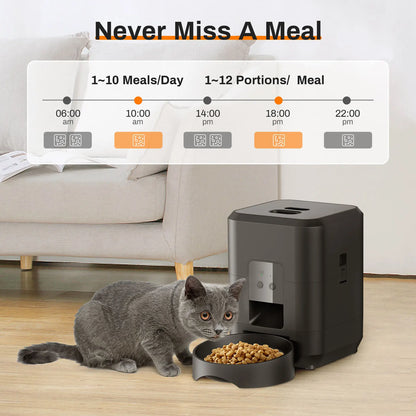 Smart Automatic Pet Feeder for Cats & Dogs Timed Quantitative Food Dispenser