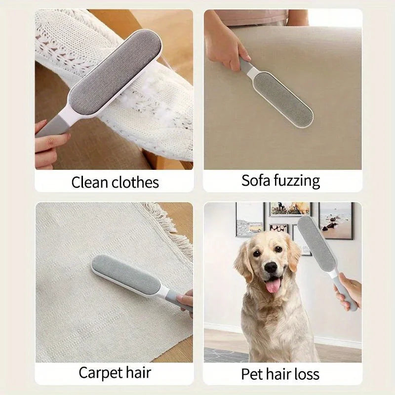 Double-Sided Pet Hair Remover Brush for Sofa Clothes and Carpet