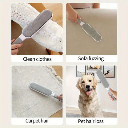 Double-Sided Pet Hair Remover Brush for Sofa Clothes and Carpet
