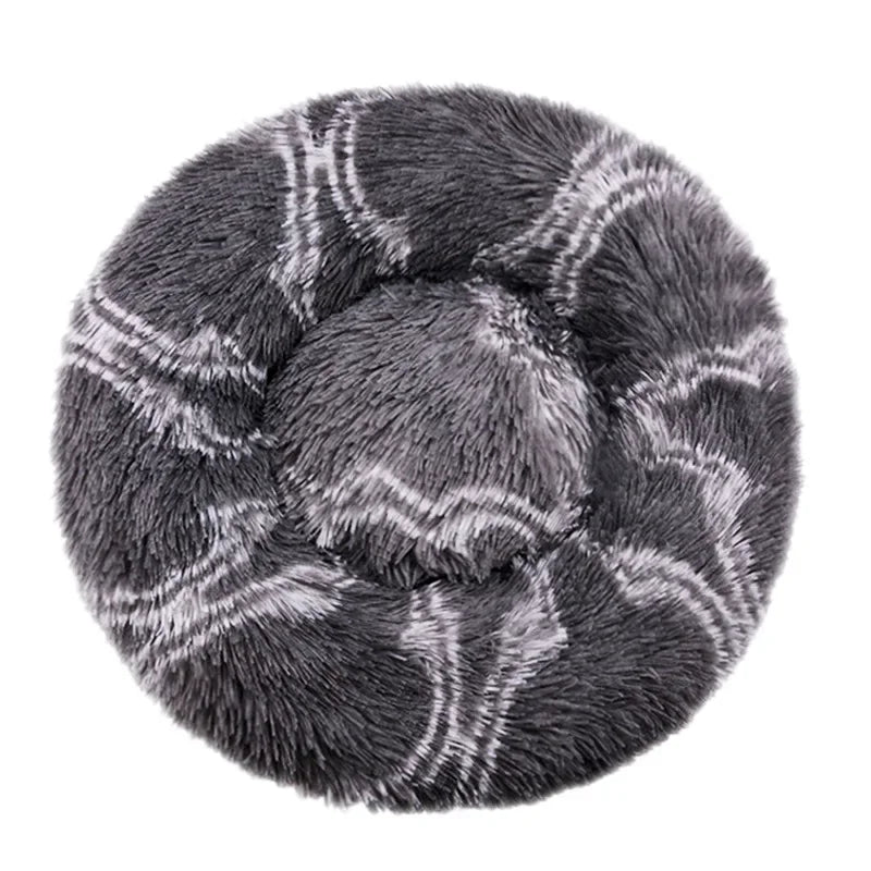 Round Plush Pet Bed 40–90cm for Dogs & Cats
