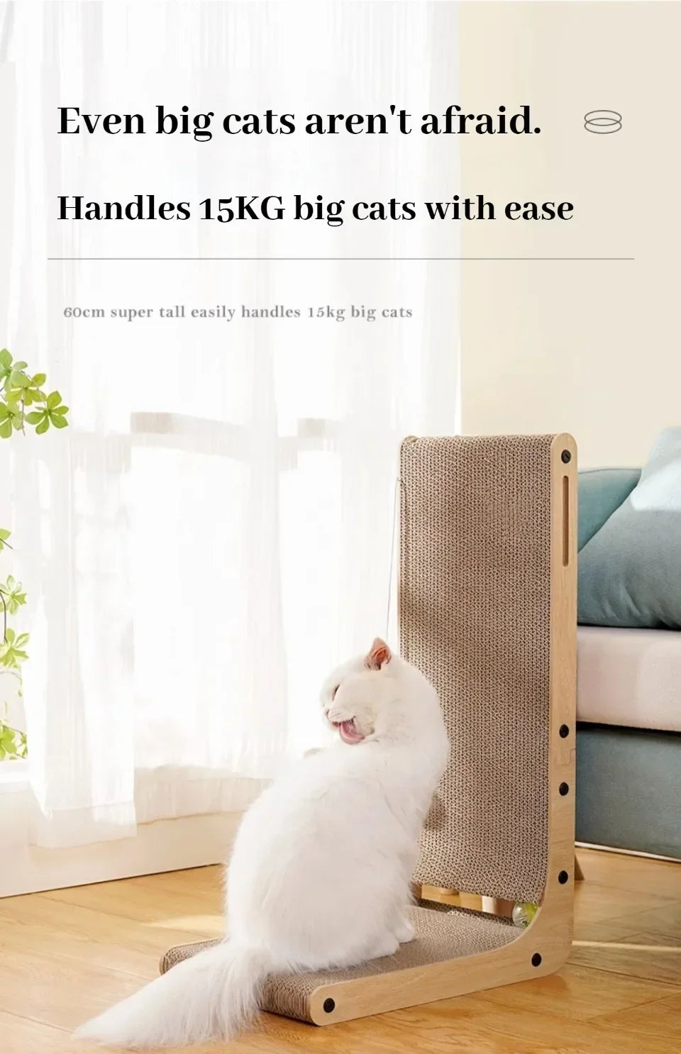 L-Shape Cardboard Cat Scratching Post Large / Small Wear-Resistant Cat Toy