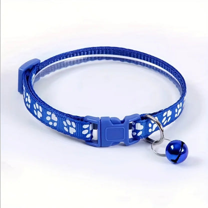 Colorful Adjustable Cat Collar with Bell