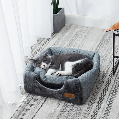 Triangle Closed Cat House Warm Sleeping Pet Nest