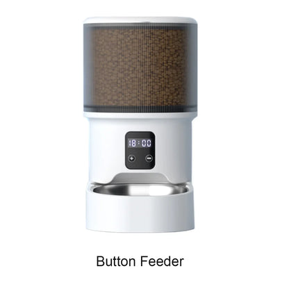 Smart WiFi App Video Pet Feeder Automatic Cat & Dog Food Dispenser with Stainless Steel Bowl