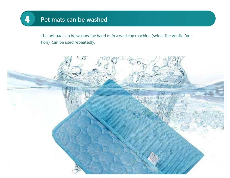 Cooling Gel Pet Mat Summer Cold Bed for Dogs & Cats